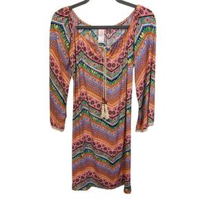 Pink Coconut Boutique Pink, with Crochet Detail 3/4 Sleeve Women's Size Medium